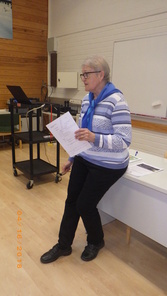 Brita Helsing redovisar grupparbete