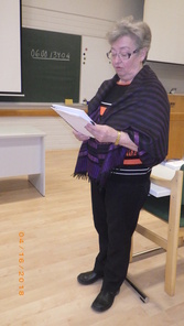 Maj Granroth redovisar grupparbete